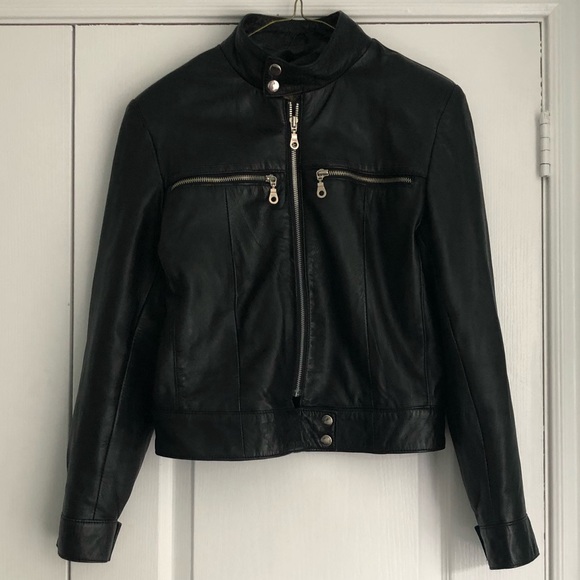Black leather jacket - Picture 1 of 3